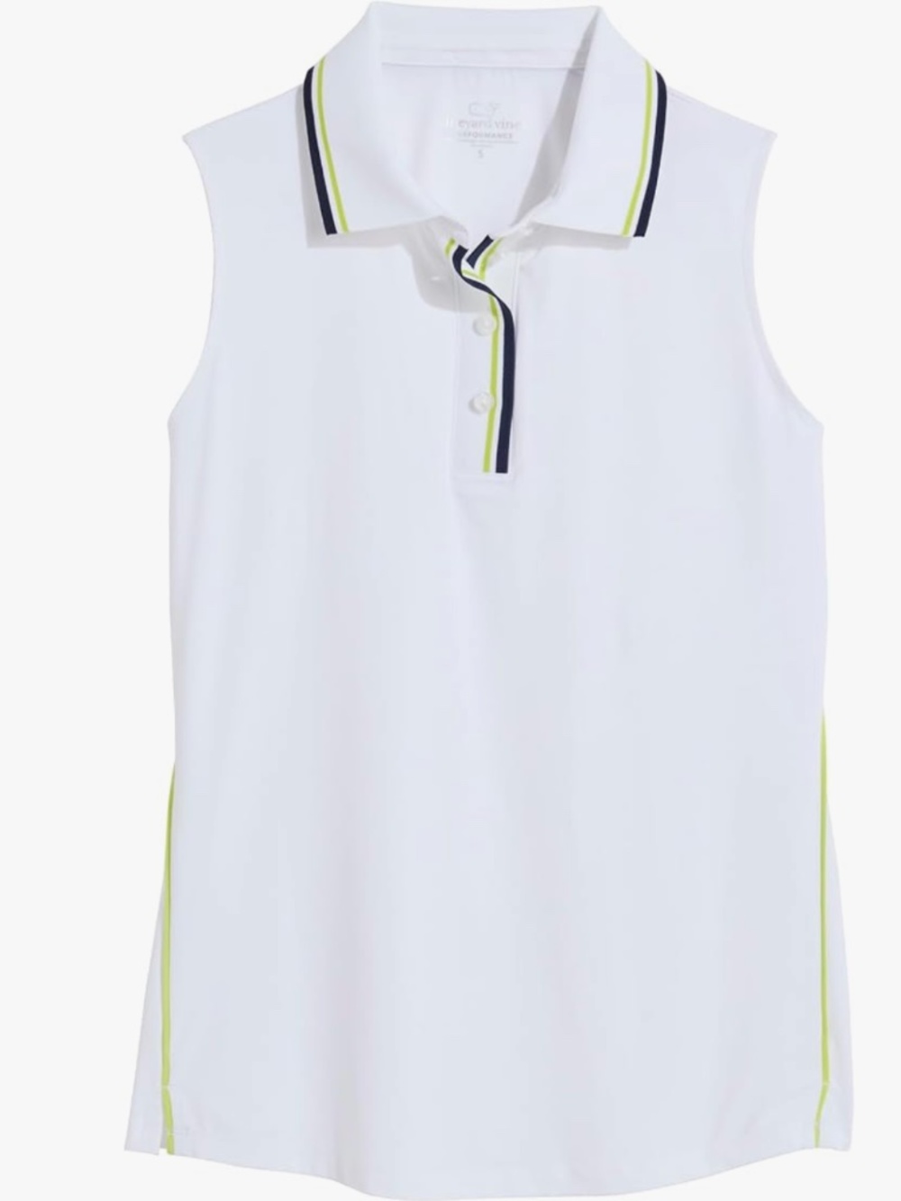 vineyard vines womens Performance Sankaty Sleeveless Polo xl white nwt